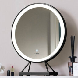 CARME Home Piper White Dressing Table With Belle Led Mirror & Alaya Bouclé Stool - thumbnail 7