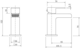 Affine 650mm Bathroom Vanity Unit & Basin Sink White Gloss Floorstanding Tap + Waste - thumbnail 8