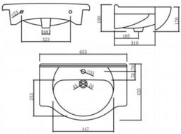 Affine 650mm Bathroom Vanity Unit & Basin Sink White Gloss Floorstanding Tap + Waste - thumbnail 9