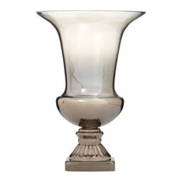 Alexa Glass Vase Large Decorative Fluted Ornament Centrepiece Trumpet Shaped - thumbnail 1