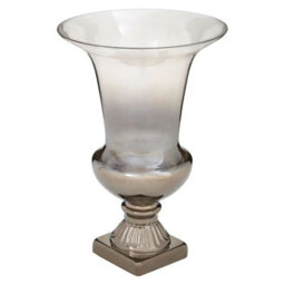 Alexa Glass Vase Large Decorative Fluted Ornament Centrepiece Trumpet Shaped - thumbnail 2