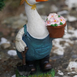 Madam Duck Resin Sculpture Home Garden British Jemima Statue Outdoor Ornament - thumbnail 3