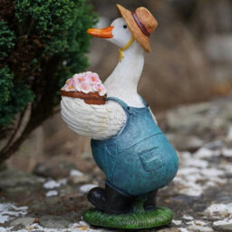 Madam Duck Resin Sculpture Home Garden British Jemima Statue Outdoor Ornament - thumbnail 4