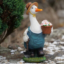 Madam Duck Resin Sculpture Home Garden British Jemima Statue Outdoor Ornament