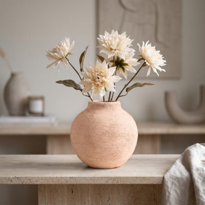 Candlelight Small Cream Matt Ceramic Plain Bud Vase, (H)10.3Cm - image 1