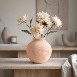 Candlelight Small Cream Matt Ceramic Plain Bud Vase, (H)10.3Cm - thumbnail 1