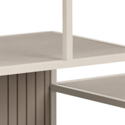 Furniture To Go Seaford Wide Grey Steel Bookcase With 4 Grey Melamine Shelves - thumbnail 7