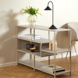 Furniture To Go Seaford Wide Grey Steel Bookcase With 4 Grey Melamine Shelves - thumbnail 5