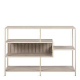 Furniture To Go Seaford Wide Grey Steel Bookcase With 4 Grey Melamine Shelves - thumbnail 2