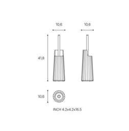 Cosmic Toilet Brush, White, Award-Winning Design, Recycled Materials, Award-Winning Design, Avenir Collection - thumbnail 6