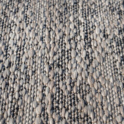 Loomed Grey Abstract Woven Textured Flatweave Easy Clean Distressed Indoor Outdoor Area Rug 120X170Cm - thumbnail 3