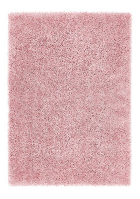 Rose Polyester Rug, Shaggy Rug With 50mm Thick, Handmade Luxurious Modern Rug For Bedroom, & Dining Room-67 X 200Cm (Runner) - image 1