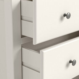 Roseland Furniture Celine Coconut White Oak Top 2 Over 3 Drawer Chest - thumbnail 6