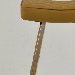 Lakeland Furniture Cruz Light Tan Brown Faux Leather Chrome Fixed Leg Base Bar Stool - thumbnail 7