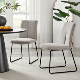 Furniturebox Uk Penrose Black Round Dining Table & 4 Light Grey Halle Chairs - thumbnail 8