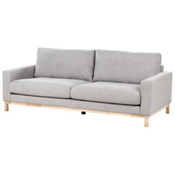 Beliani Living Room Set 5 Seater Siggard Fabric Grey - thumbnail 5