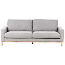 Beliani Living Room Set 5 Seater Siggard Fabric Grey - thumbnail 4