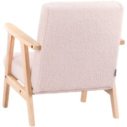 Beliani Kids Armchair Linde Boucle Pastel Pink - thumbnail 6