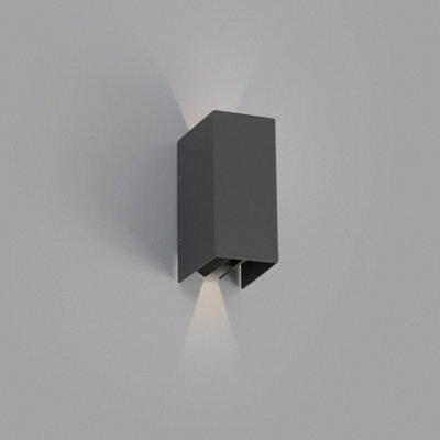 Luminosa Lighting Luminosa Blind Led Outdoor Up Down Wall Light Dark Grey Ip54 - image 1