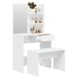 Walplus Dressing Table Set White 74.5X40X141 Cm - thumbnail 4