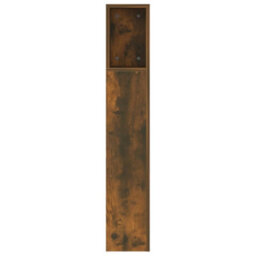 Berkfield Headboard Cabinet Smoked Oak 160X18.5X104.5 Cm - thumbnail 5
