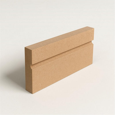Marlborough - Double Set - Moisture Resistant Mdf 1 V Groove Architrave & Rebate - 18mm (T) X 94mm (H)