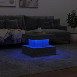 Berkfield Coffee Table With Led Lights Grey Sonoma 50X50X40 Cm - thumbnail 5