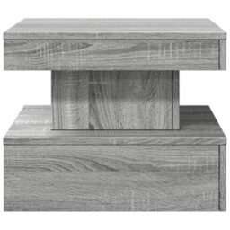 Berkfield Coffee Table With Led Lights Grey Sonoma 50X50X40 Cm - thumbnail 7