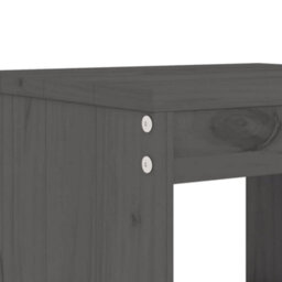 Berkfield 7 Piece Garden Bar Set Grey Solid Wood Pine - thumbnail 5