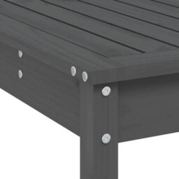 Berkfield 7 Piece Garden Bar Set Grey Solid Wood Pine - thumbnail 7
