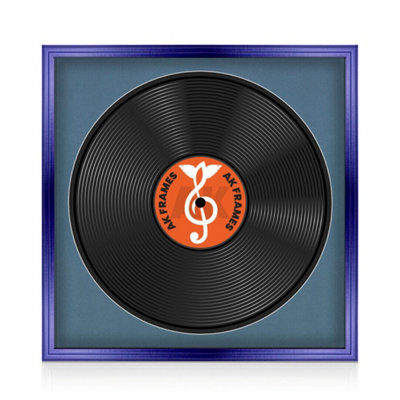 "16X16"" Purple Classic Vinyl Record Frame With Pompadour Mount For 12 Inch Lp Disc - Ak Frames" - image 1