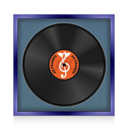 "16X16"" Purple Classic Vinyl Record Frame With Pompadour Mount For 12 Inch Lp Disc - Ak Frames"