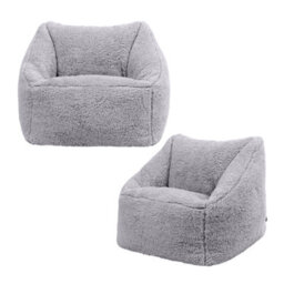 icon Kids Teddy Bear Armchair Bean Bag Grey Childrens Bean Bags Set Of 2