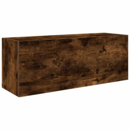 Walplus Bathroom Wall Cabinet Smoked Oak 80X25X30 Cm Engineered Wood - thumbnail 2