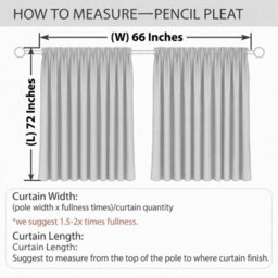 Imperial Rooms Blackout Curtain-Thermal Ready Made Pencil Pleat Curtain (2 Panel) For Bed Room Curtain Black, (W)1.68Mx(L)1.83M - thumbnail 7