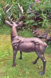 Standing Stag Buck Ornament Cast From Aluminium - thumbnail 3