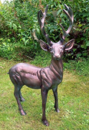 Standing Stag Buck Ornament Cast From Aluminium - thumbnail 1