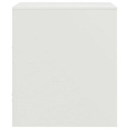 Berkfield Bedside Cabinet White 34.5X39X44 Cm Steel - thumbnail 9