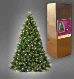 Shatchi 7Ft Pre-Lit Kentucky Pine Luxurious Artificial Green Christmas Tree - thumbnail 1