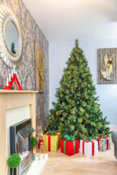 Shatchi 7Ft Pre-Lit Kentucky Pine Luxurious Artificial Green Christmas Tree - thumbnail 2