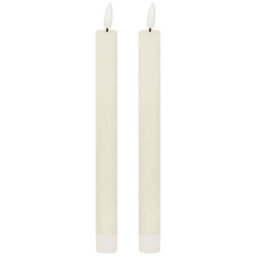 Hill Interiors Luxe Collection Natural Glow Electric Candle (Pack Of 2) Ivory (One Size) - thumbnail 1