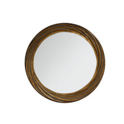 Melody Maison Large Antique Gold Round Swirl Mirror - 80Cm X 80Cm - thumbnail 5