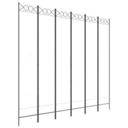 Berkfield 6-Panel Room Divider White 240X220 Cm Fabric - thumbnail 2