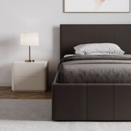 Lassic Vida Designs Lisbon Brown 3Ft Single Ottoman Ukfr Faux Leather Bed Frame - thumbnail 5