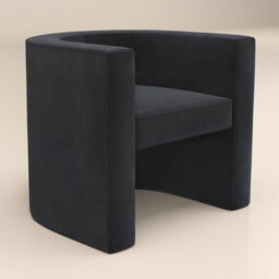 Solace+Co Leela Modern Grey Velvet Armchair - thumbnail 5