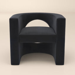 Solace+Co Leela Modern Grey Velvet Armchair - thumbnail 6