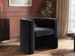 Solace+Co Leela Modern Grey Velvet Armchair - thumbnail 2