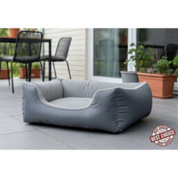 Dog Beds Cat Bed Soft Fleece Warm Grey Pet Basket For Xl - thumbnail 1