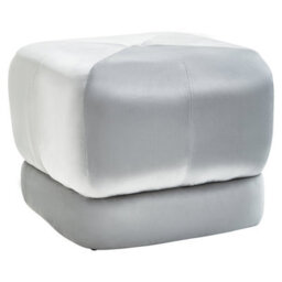 Premier Housewares Interiors By Premier Grey Velvet Stool, Plush Round Velvet Seat On Gold Metal Legs, Compact Ottoman Footstool For Living Room - thumbnail 5