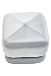 Premier Housewares Interiors By Premier Grey Velvet Stool, Plush Round Velvet Seat On Gold Metal Legs, Compact Ottoman Footstool For Living Room - thumbnail 4